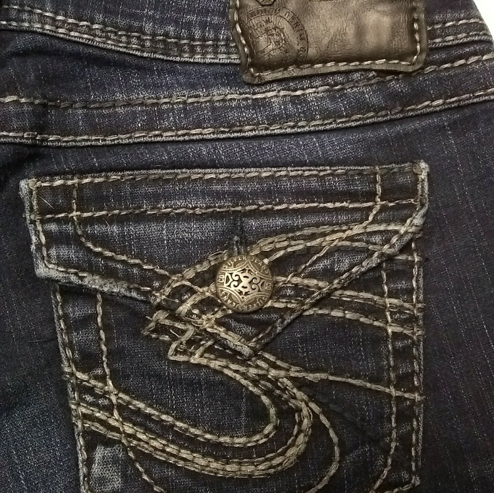 Suki Surplus Silver Jeans Dark Wash Denim 30x30